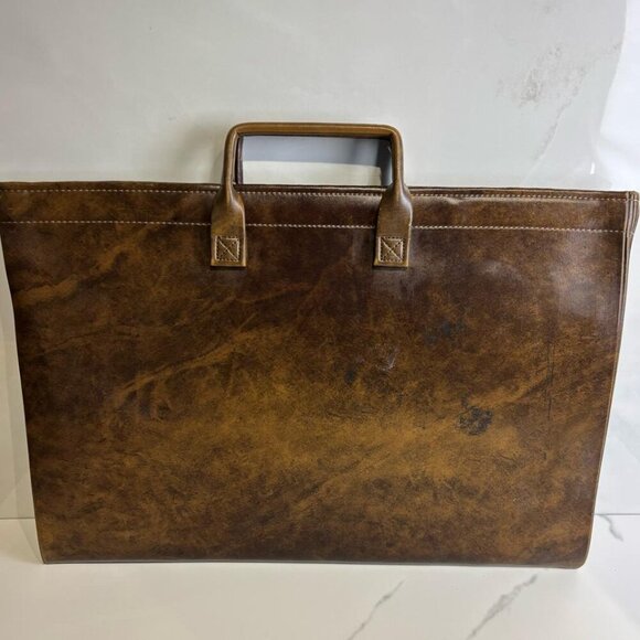 Stafford Vintage One Zip Closure Laptop Case Holder Brown Size OS - Picture 1 of 8